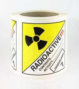 radioactive label category 3 yellow